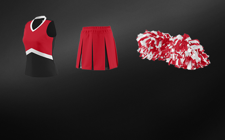 Cheerleader top uniform builder