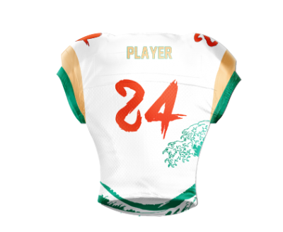 Football Jersey Sublimated Riptide Back