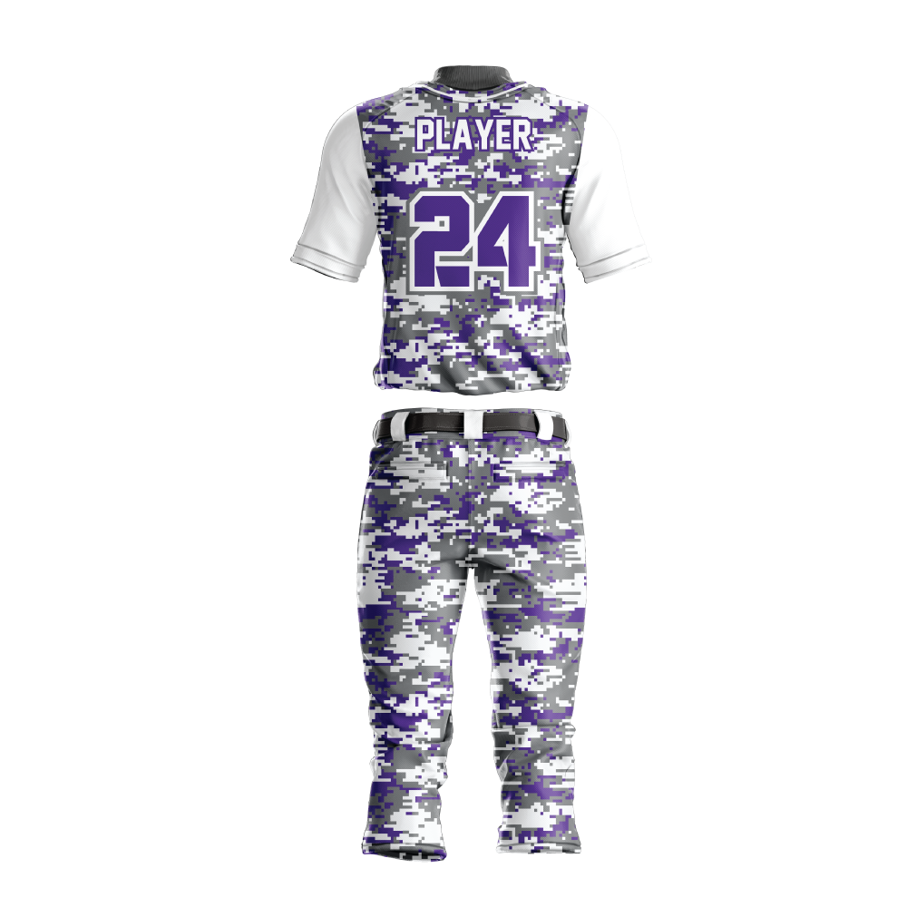 Custom Purple Grey Baseball Uniforms - Stand Out on Field - Order Now