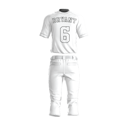 Custom Baseball Uniform Pro Tackle Twill or Sewn On 216-back view